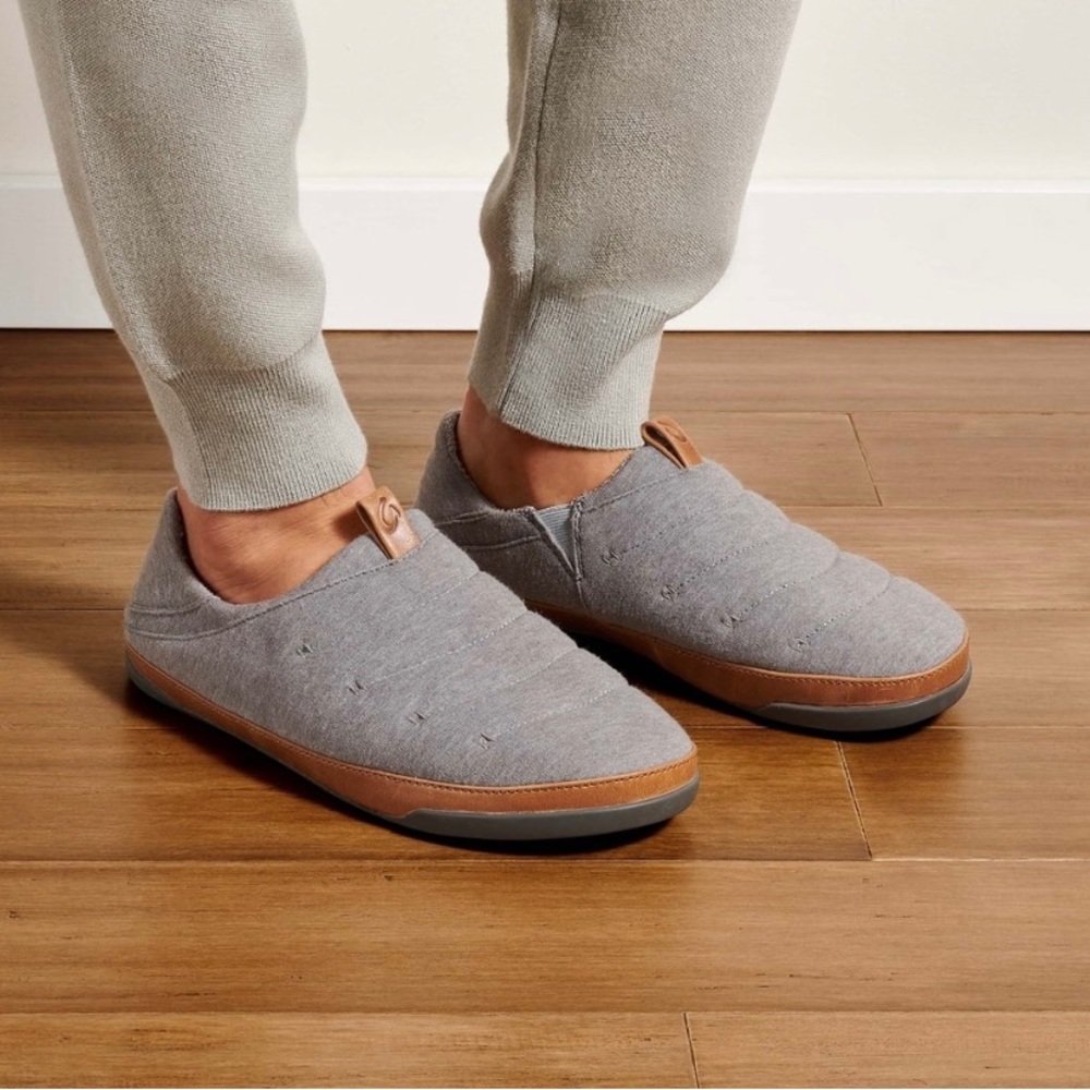 Olukai Mahana Slippers Gray Size 15